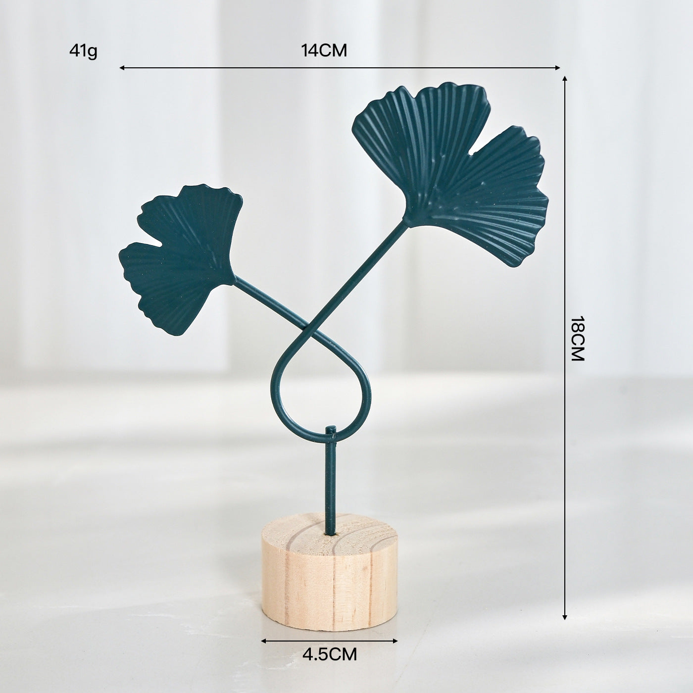 Nordic Style Light Luxury Metal Crafts Creative Home Living Room Entrance and Wine Cabinet Decorations Iron Art Ginkgo Leaf Ornaments
