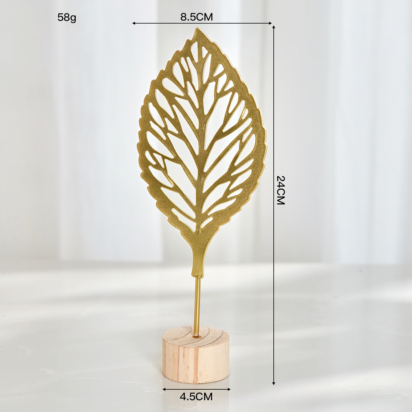 Nordic Style Light Luxury Metal Crafts Creative Home Living Room Entrance and Wine Cabinet Decorations Iron Art Ginkgo Leaf Ornaments
