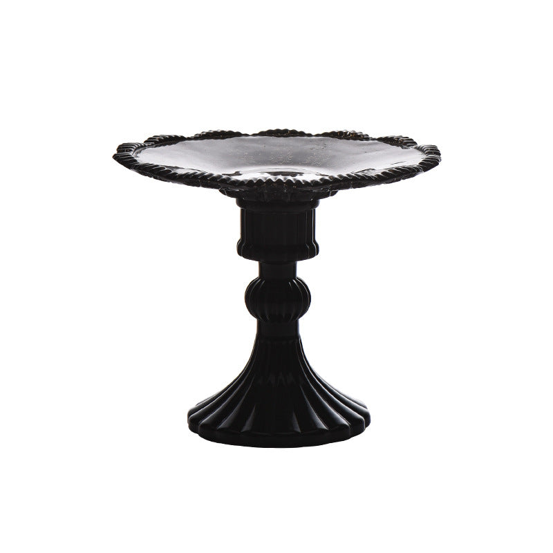 Christmas Vintage Relief Tall Crystal Glass Candle Holder Home Candle Stand Base Romantic Candlelight Dinner Photo