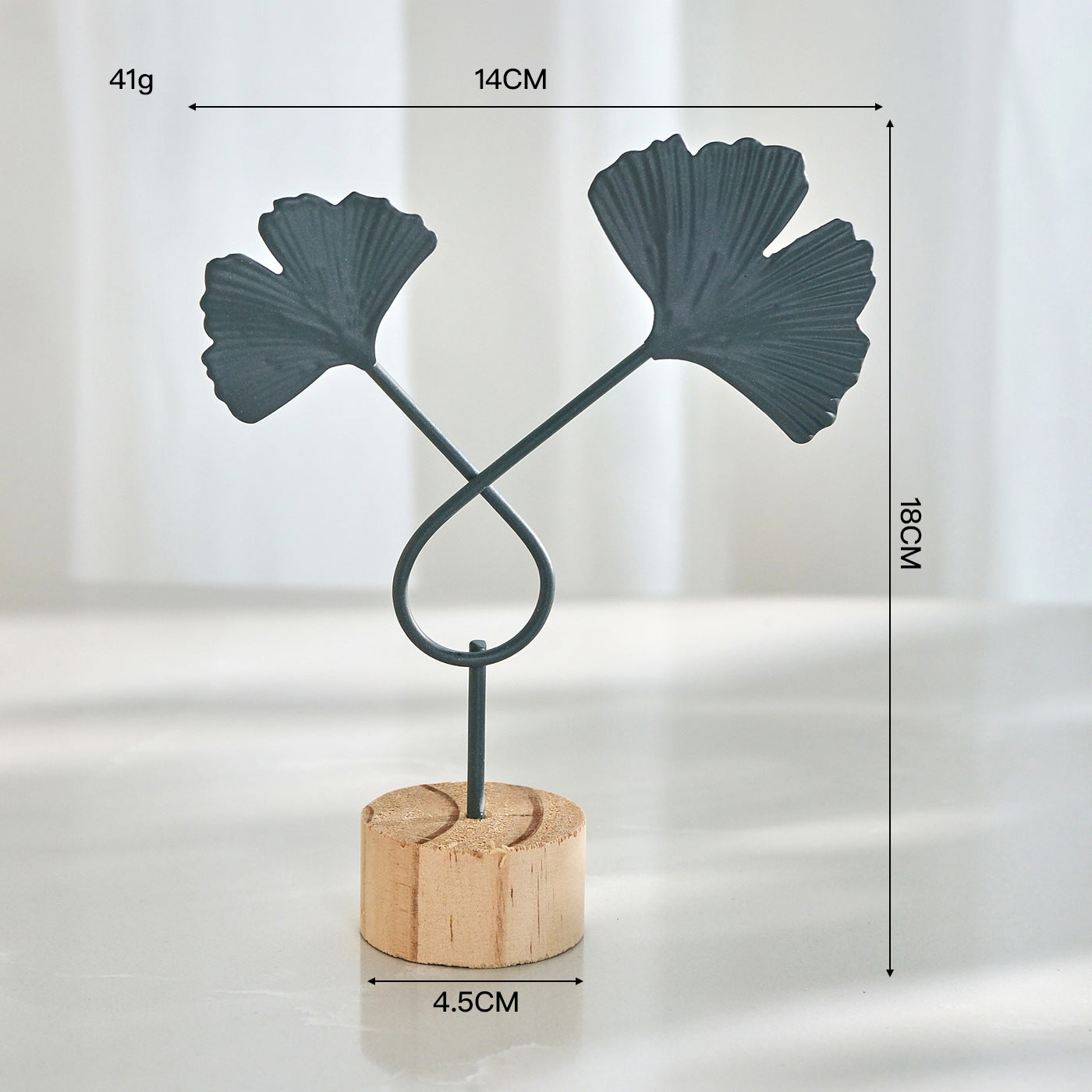 Nordic Style Light Luxury Metal Crafts Creative Home Living Room Entrance and Wine Cabinet Decorations Iron Art Ginkgo Leaf Ornaments